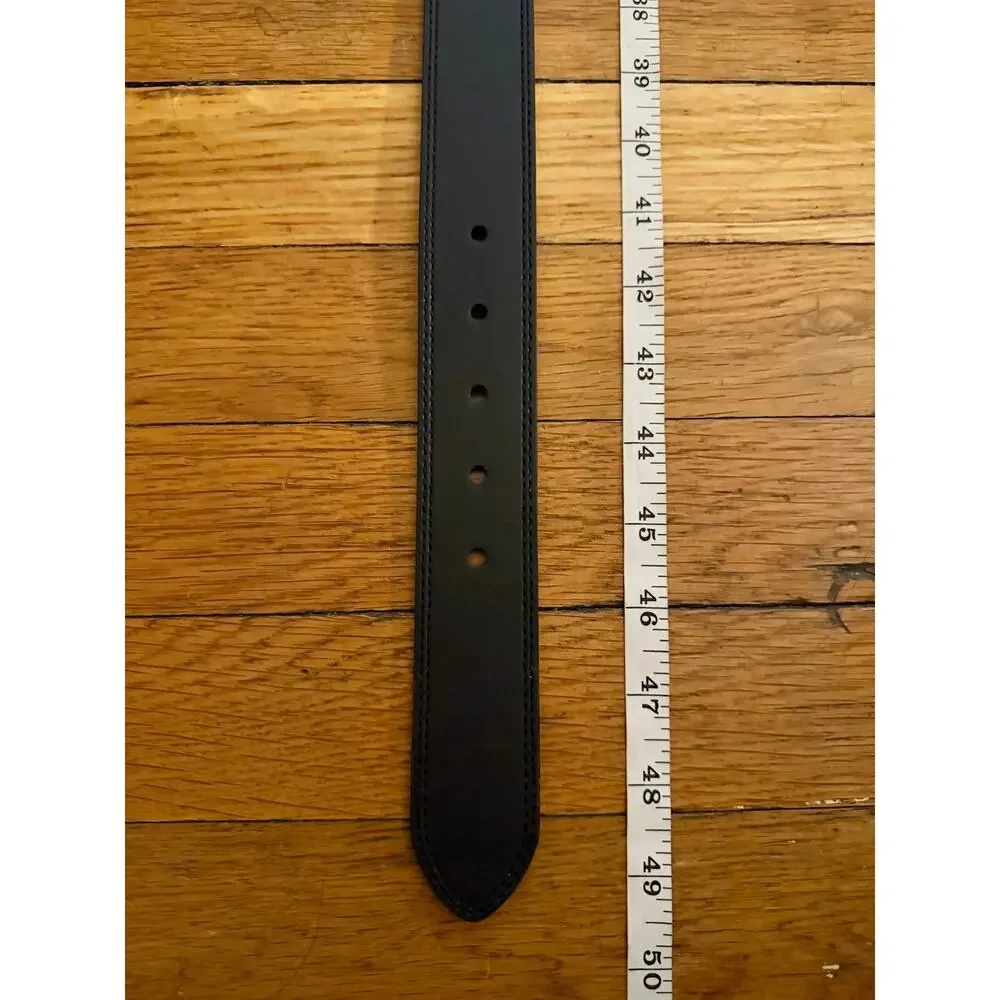 Black Genuine Leather Belt Mens sz 42